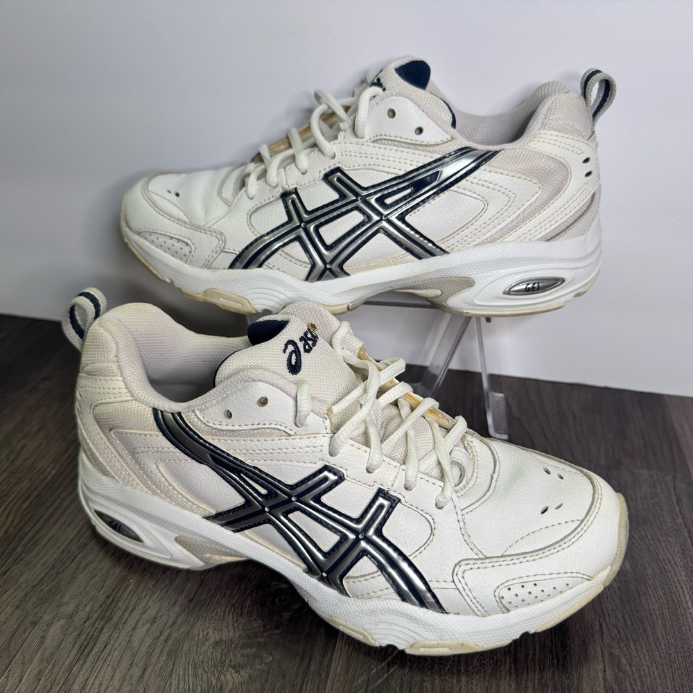 ASICS WOMEN'S GEL-TRX TRAINING SHOES WHITE/SILVER/NAVY US SIZE 6.5